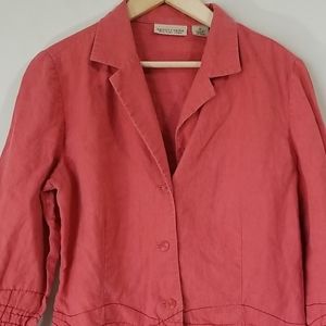 Apostrophe 100% linen top size 10